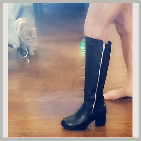 Xti World Shoes - Xti World Black Vegan Leather Boots Size 8.5 👢